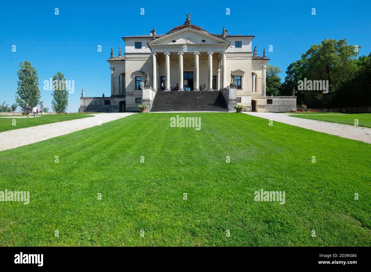 Villa la Rotonda par Andrea Palladio, Vicenza, Italie Banque D'Images