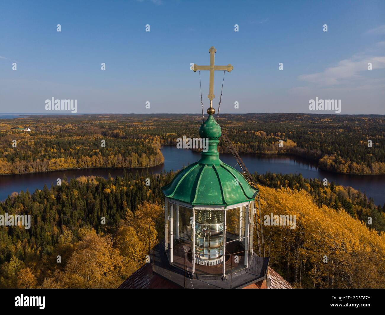 Septembre 2020 - Solovki. Église-phare au sommet du mont Sekirnaya. Russie, région d'Arkhangelsk Banque D'Images