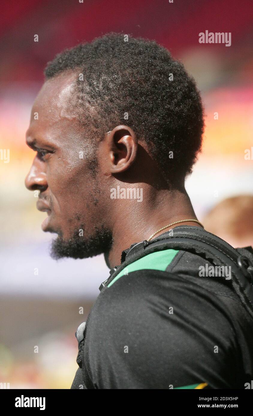 Usain Bolt de Jamaque 7 eme Stage 200 M hommes pendant le Championnat du monde Athlétisme 2013, le 16 2013 août à Moscou - photo Laurent Lairys / DPPI Banque D'Images