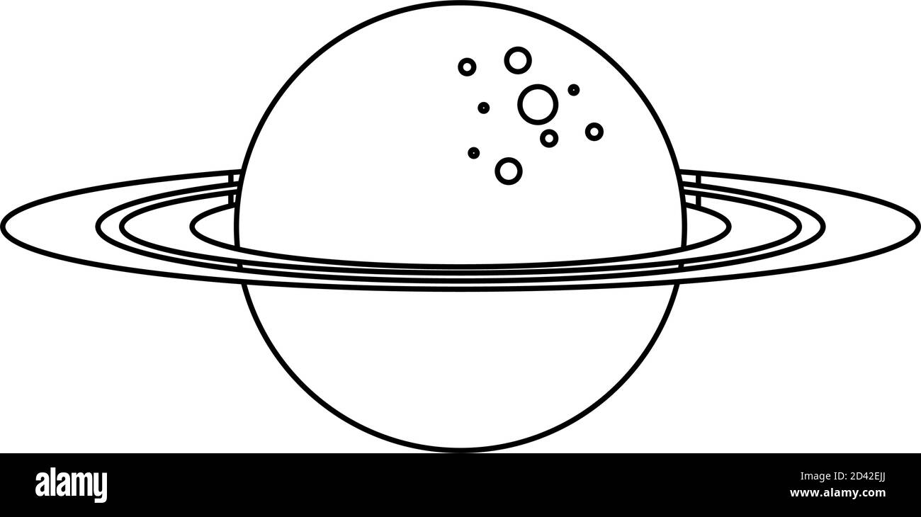 illustration vectorielle de style « planète » de saturn Illustration de Vecteur
