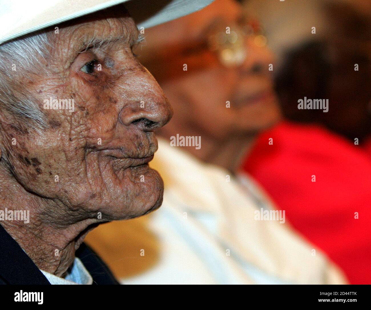 105-year-old Cuban Ignacio Cubillas attends a meeting of Cuba's geriartric  club 