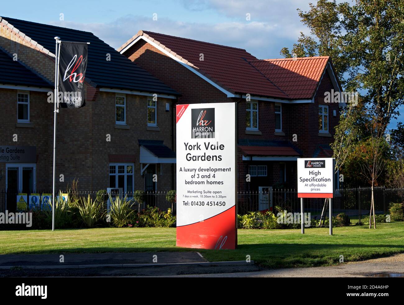 York Vale Gardens, un nouveau domaine de logement de Harron, à la périphérie de Howden, dans le Yorkshire de l'est, en Angleterre Banque D'Images