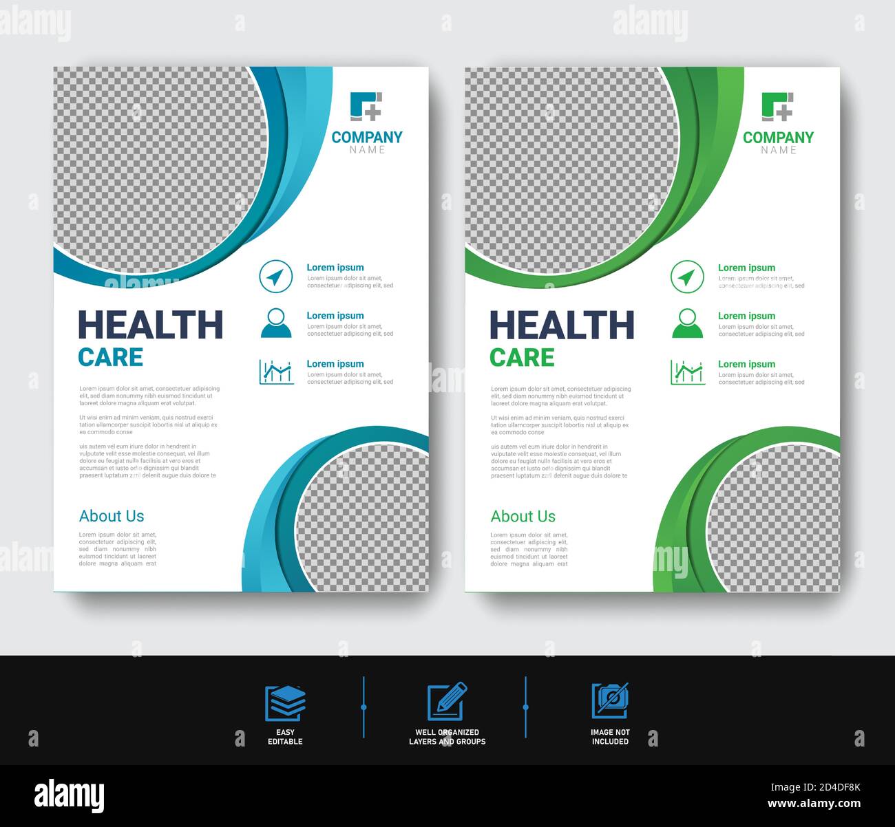 Modèle de brochure Vector pour les professionnels de la santé et du secteur médical Illustration de Vecteur