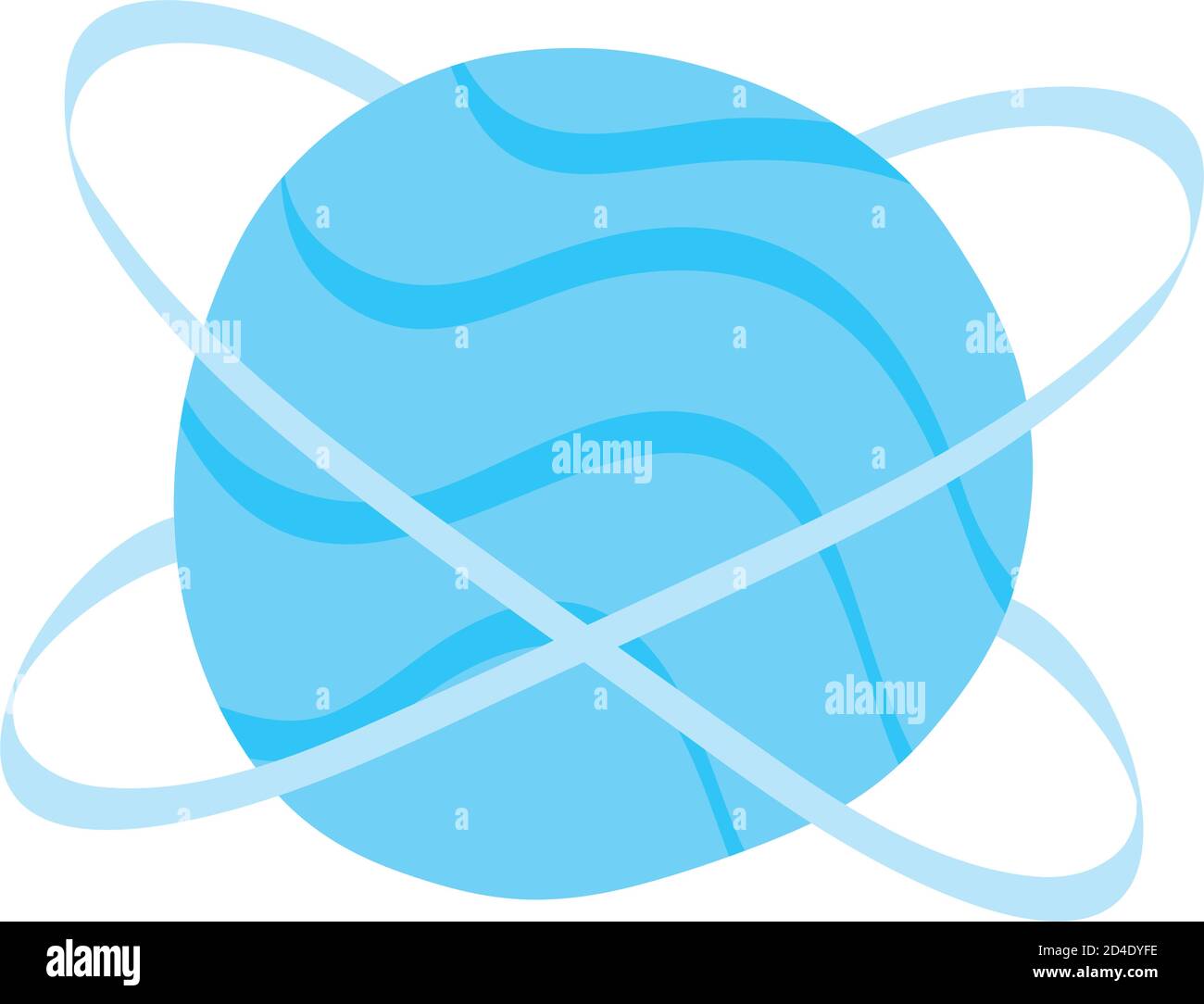 planète spatiale avec orbits style ligne icône vecteur illustration conception Illustration de Vecteur