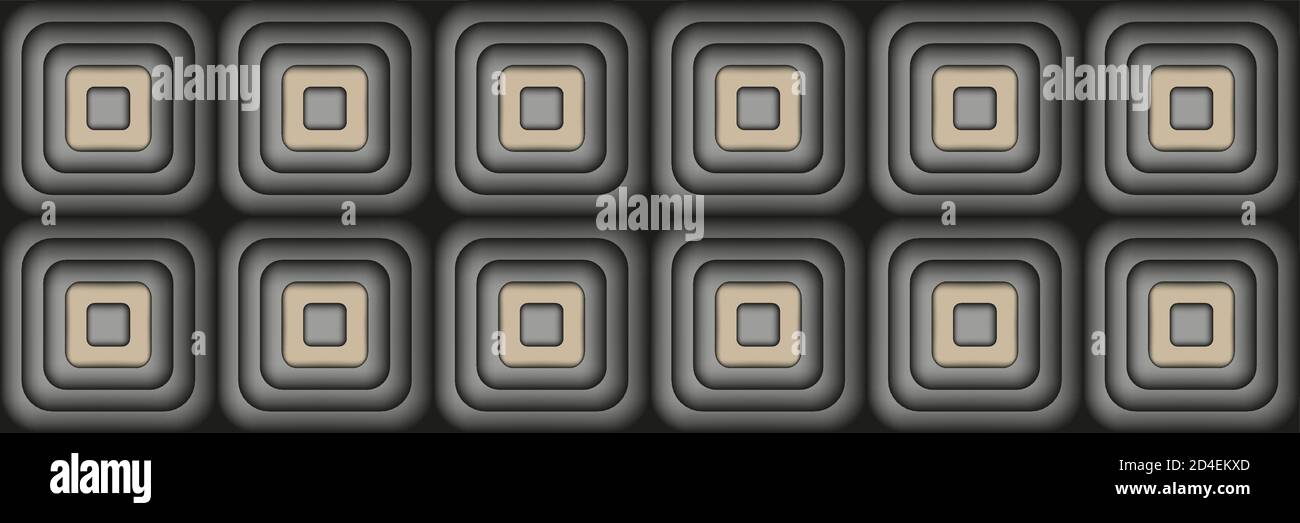 Arrière-plan transparent. Illustration vectorielle monochrome. Bordure géométrique sans couture, motif Illustration de Vecteur