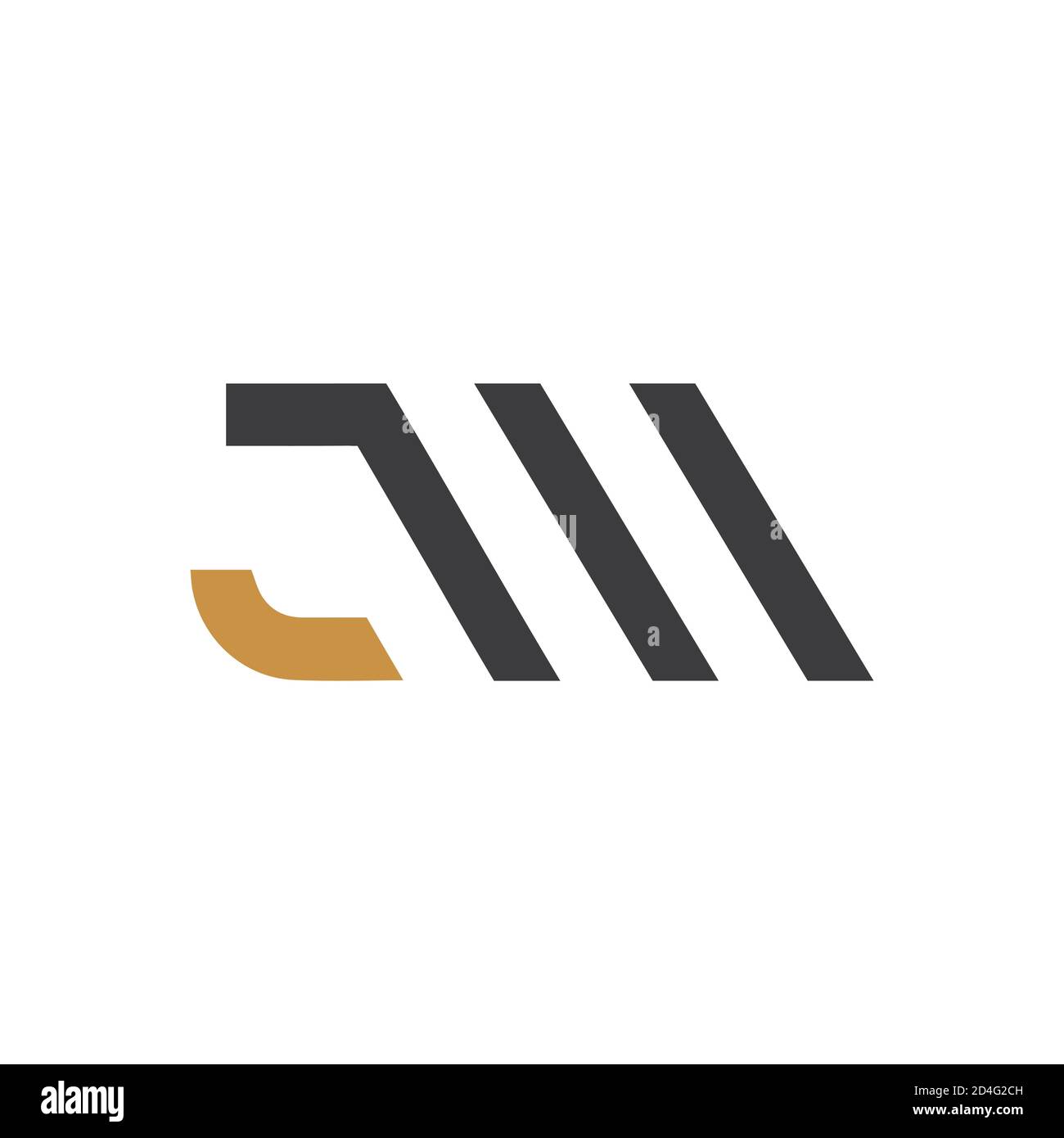 Lettre initiale logo jm ou logo mj modèle vectoriel Illustration de Vecteur