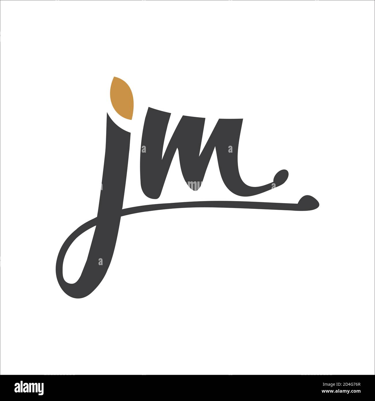 Lettre Initiale Logo Jm Ou Logo Mj Mod le Vectoriel Image Vectorielle