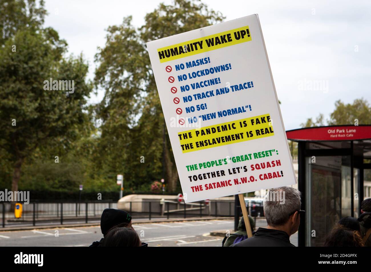 Londres proteste à Hyde Park contre les restrictions de Covid Banque D'Images