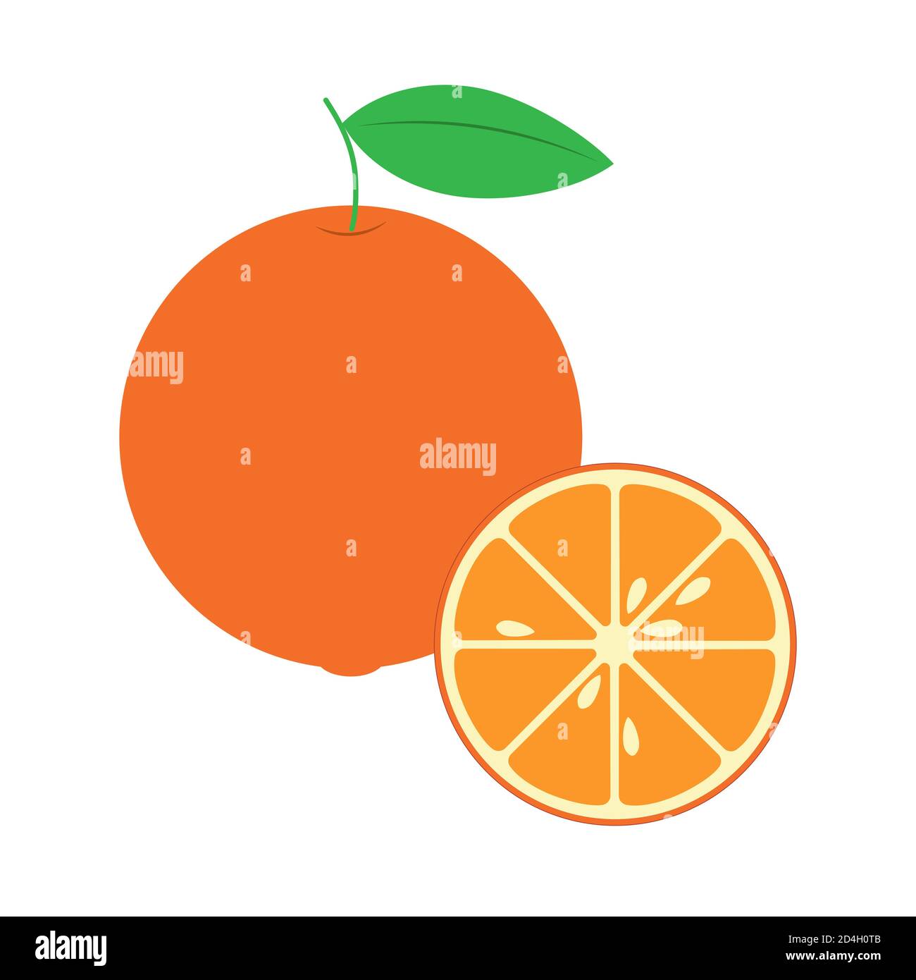 Illustration vectorielle orange sur fond blanc Illustration de Vecteur