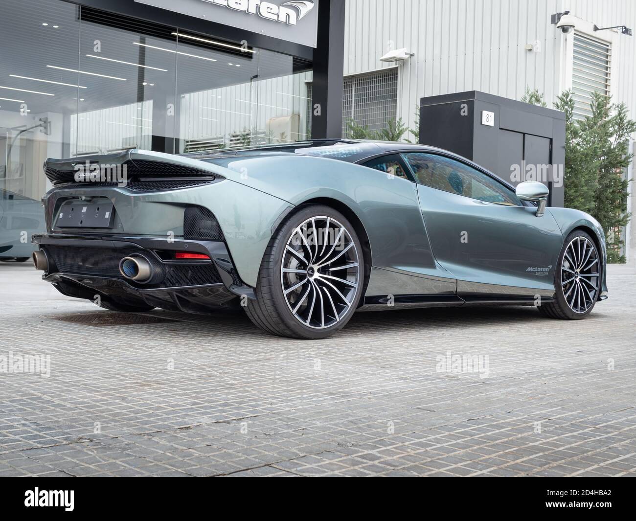BARCELONE, ESPAGNE-9 OCTOBRE 2020 : 2020 McLaren GT à City Streets Banque D'Images