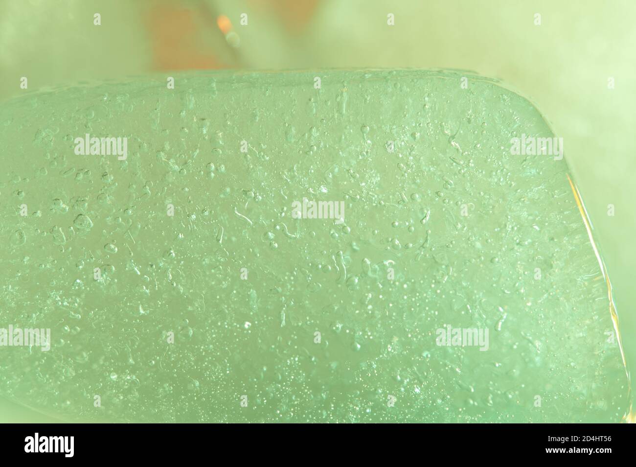 Macro d'arrière-plan de texture de glace verte vue rapprochée Banque D'Images