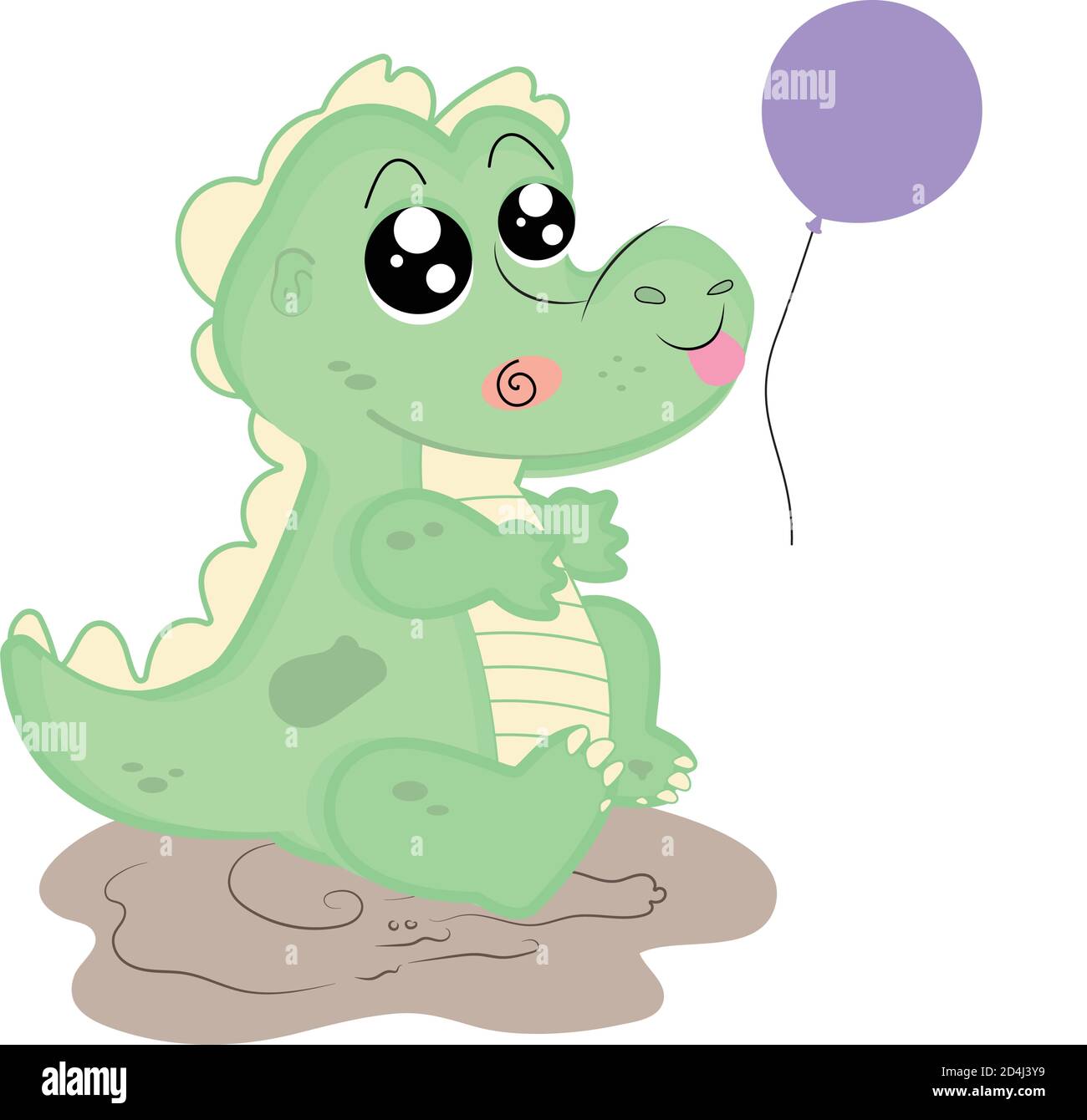 Petit Dragon Kawaii Image Vectorielle Stock Alamy