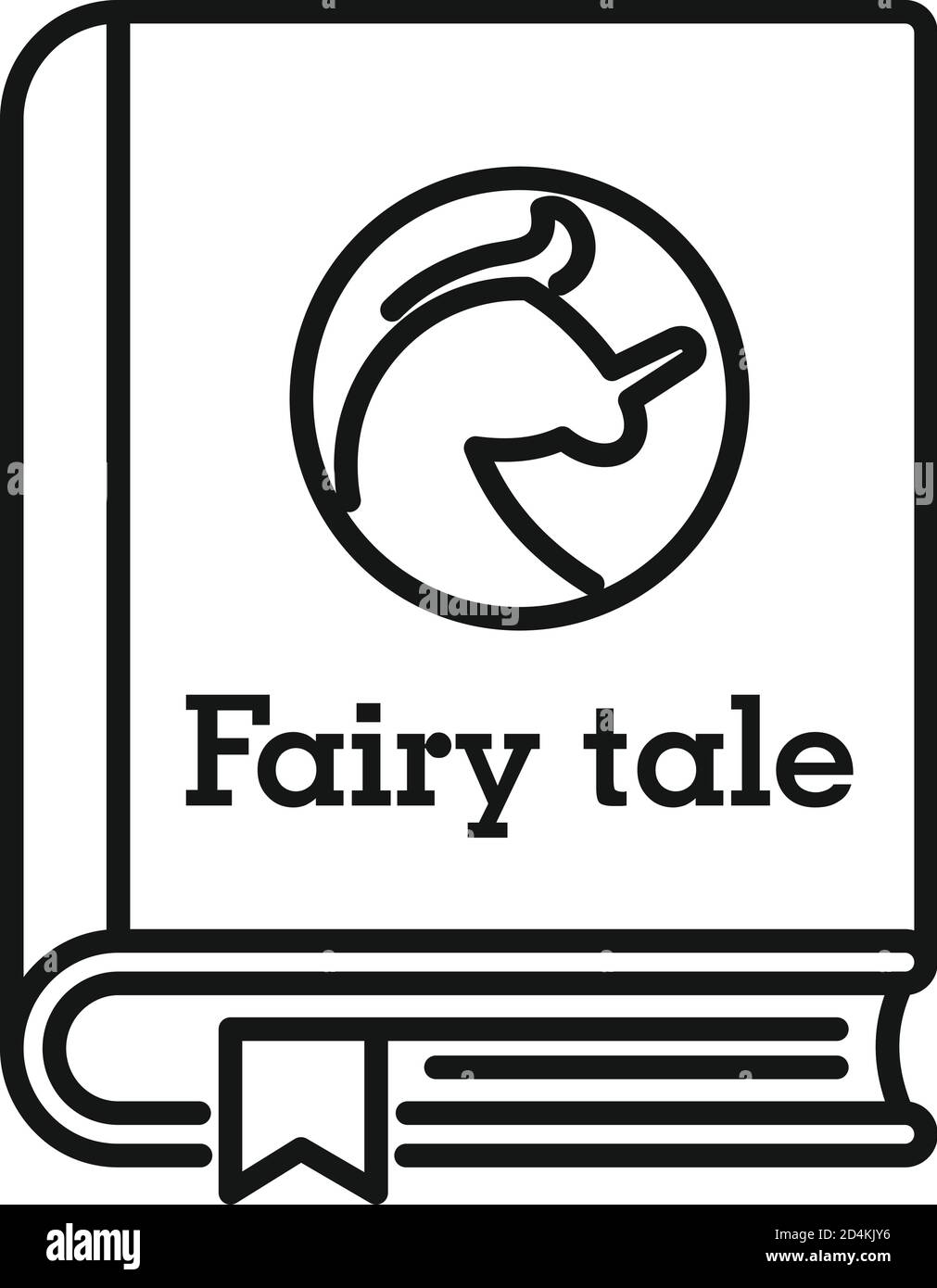 Icône de livre de conte de fées. Icône vectorielle de livre de conte de fées pour la conception de sites Web isolée sur fond blanc Illustration de Vecteur