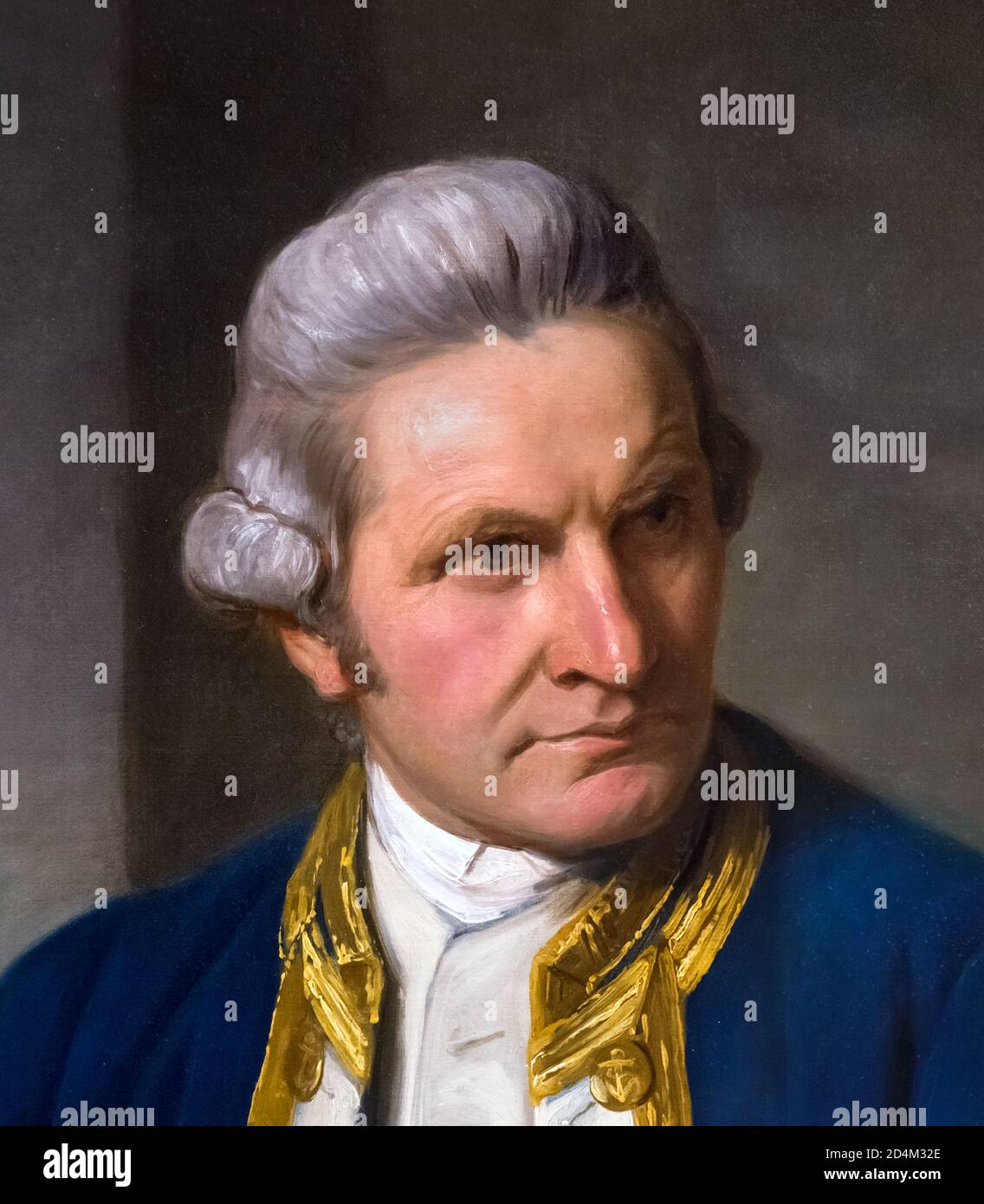 Le capitaine Cook. Portrait du capitaine James Cook (1728-1779) par Nathaniel Dance, huile sur toile, 1776. Banque D'Images