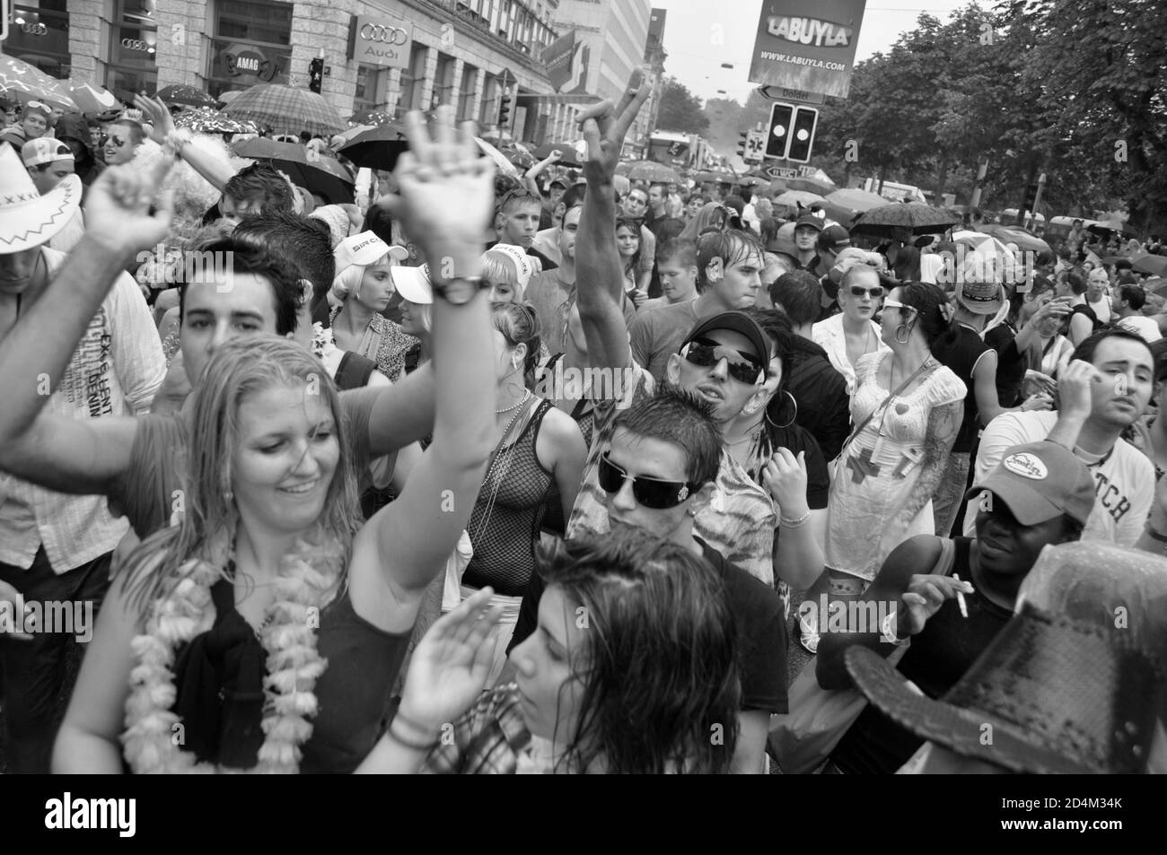 Ravers à la Streetparade à Stäfa Banque D'Images