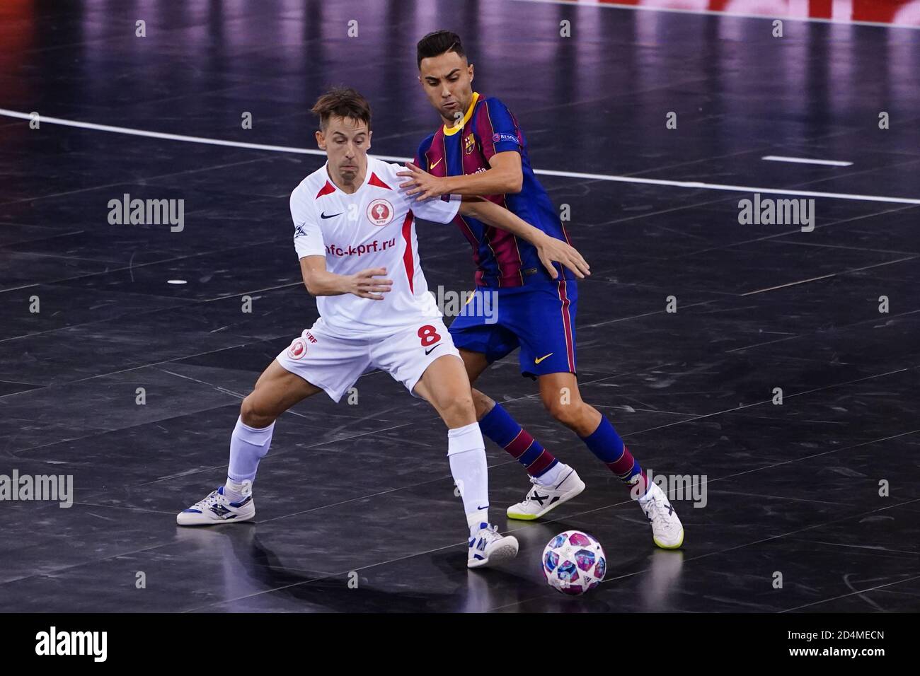 Palau Blaugrana, Barcelone, Catalogne, Espagne. 9 octobre 2020. Finale de l'UEFA Futsal Champions League; FC Barcelona contre MFK KPRF; Lin Credit: Action plus Sports/Alamy Live News Banque D'Images