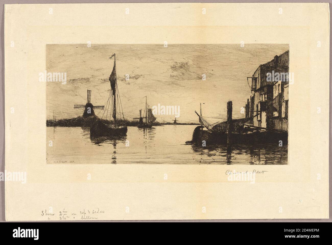 Art du XIXe siècle - Marine ; Date : 1884; Charles Adams Platt; américain; 1861-1933 Banque D'Images