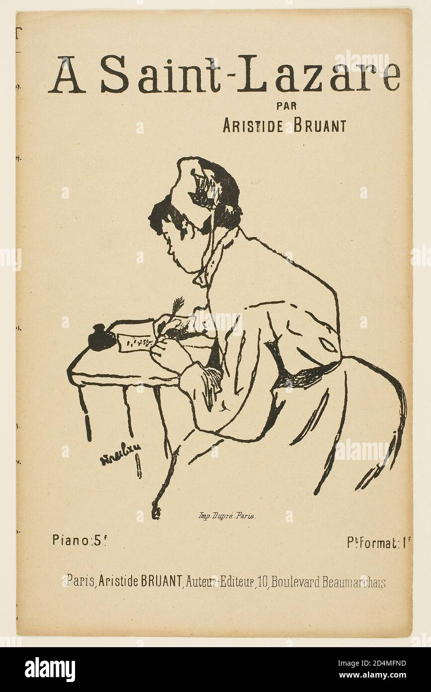 Ã Saint-Lazare - Date: 1885; ; ultérieurement EditionHenri de Toulouse-Lautrec; Français; 1864-1901 Banque D'Images