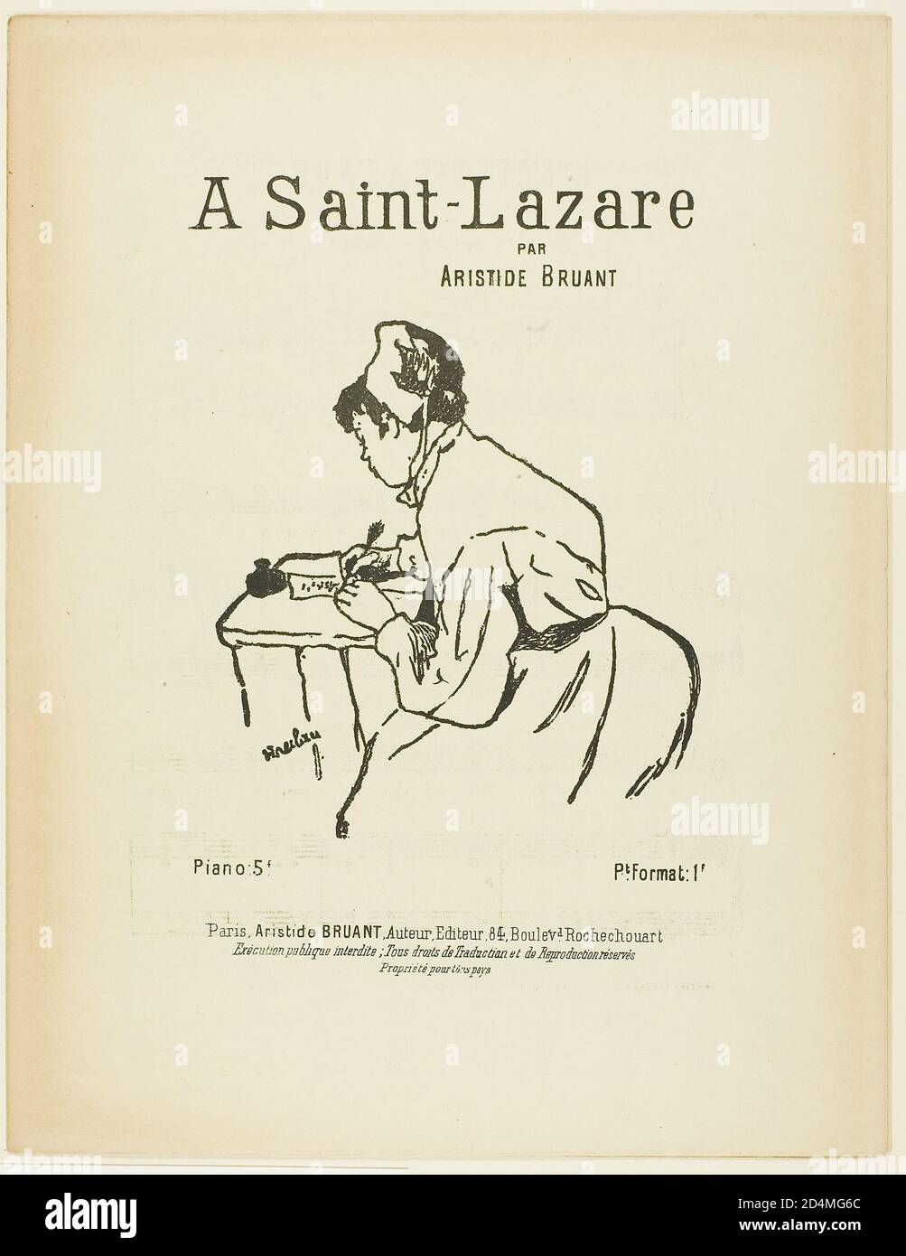 À Saint-Lazare - Date: 1885; ; édition ultérieure; Henri de Toulouse-Lautrec; français; 1864-1901 Banque D'Images