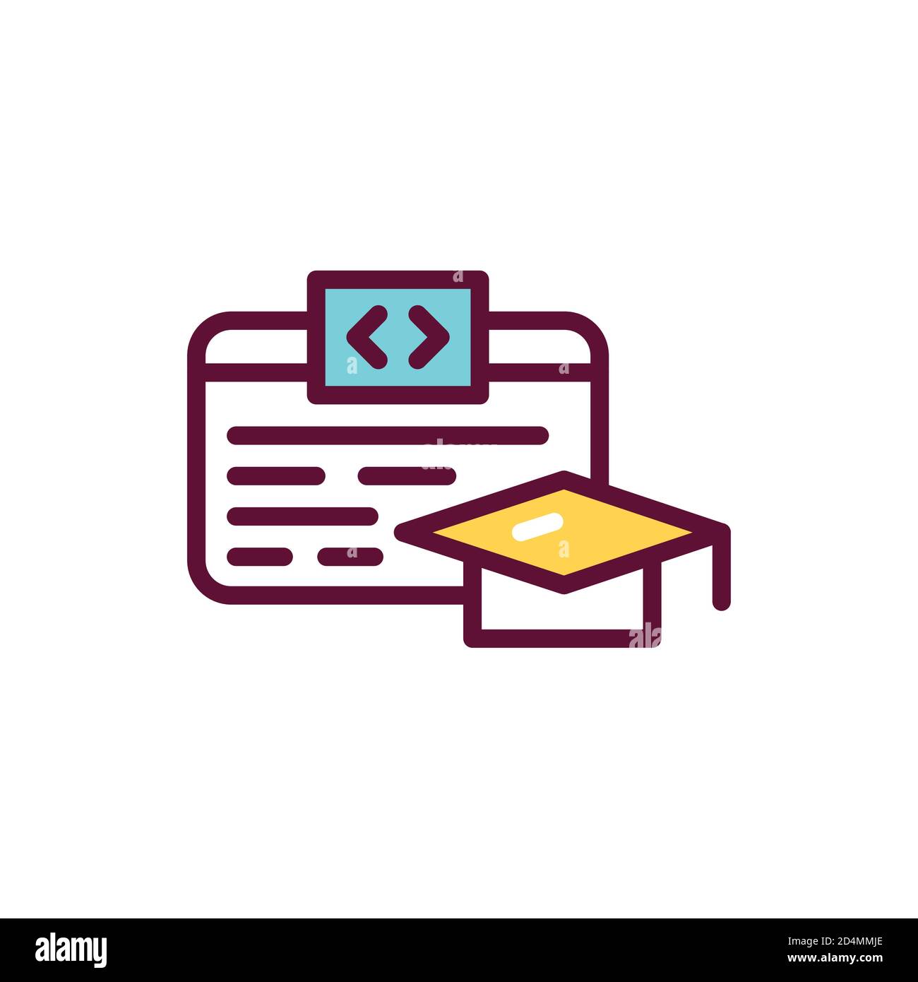 IL affiche l'icône de ligne de couleur. Illustration vectorielle. Pictogramme de contour pour la page Web, l'application mobile, la promotion Illustration de Vecteur