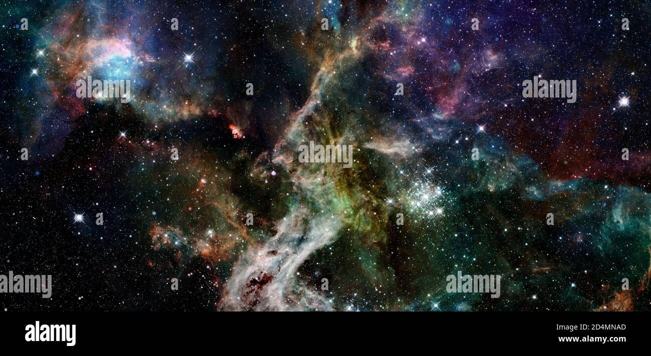 Nebula et les étoiles dans l'espace lointain. Éléments de cette image fournie par la NASA Banque D'Images