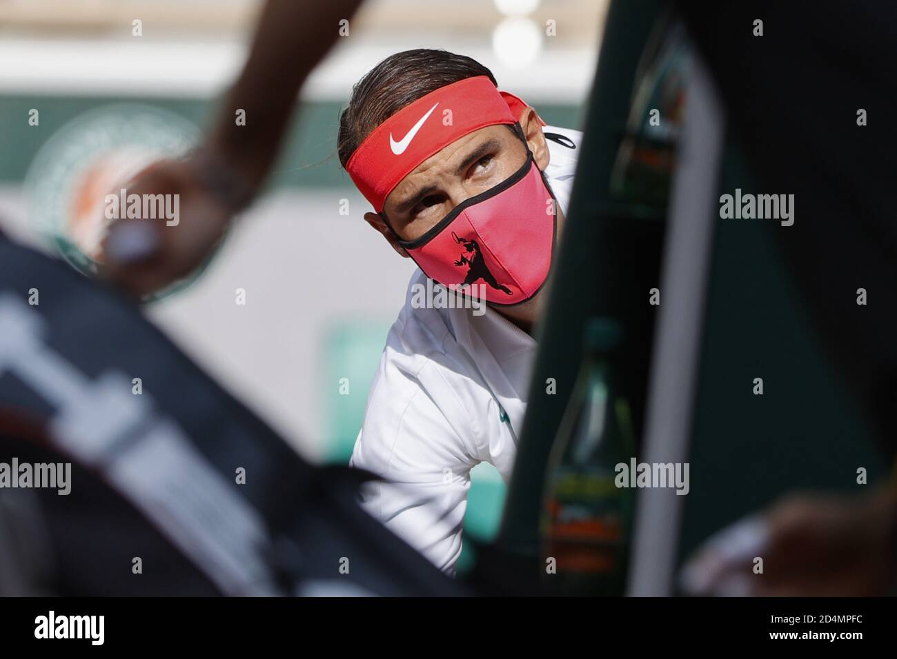 Afael NADAL (ESP) lors du tournoi de tennis Roland Garros 2020, Grand Chelem, le 9 octobre 2020 au stade Roland Garros à Paris, France - photo S Banque D'Images