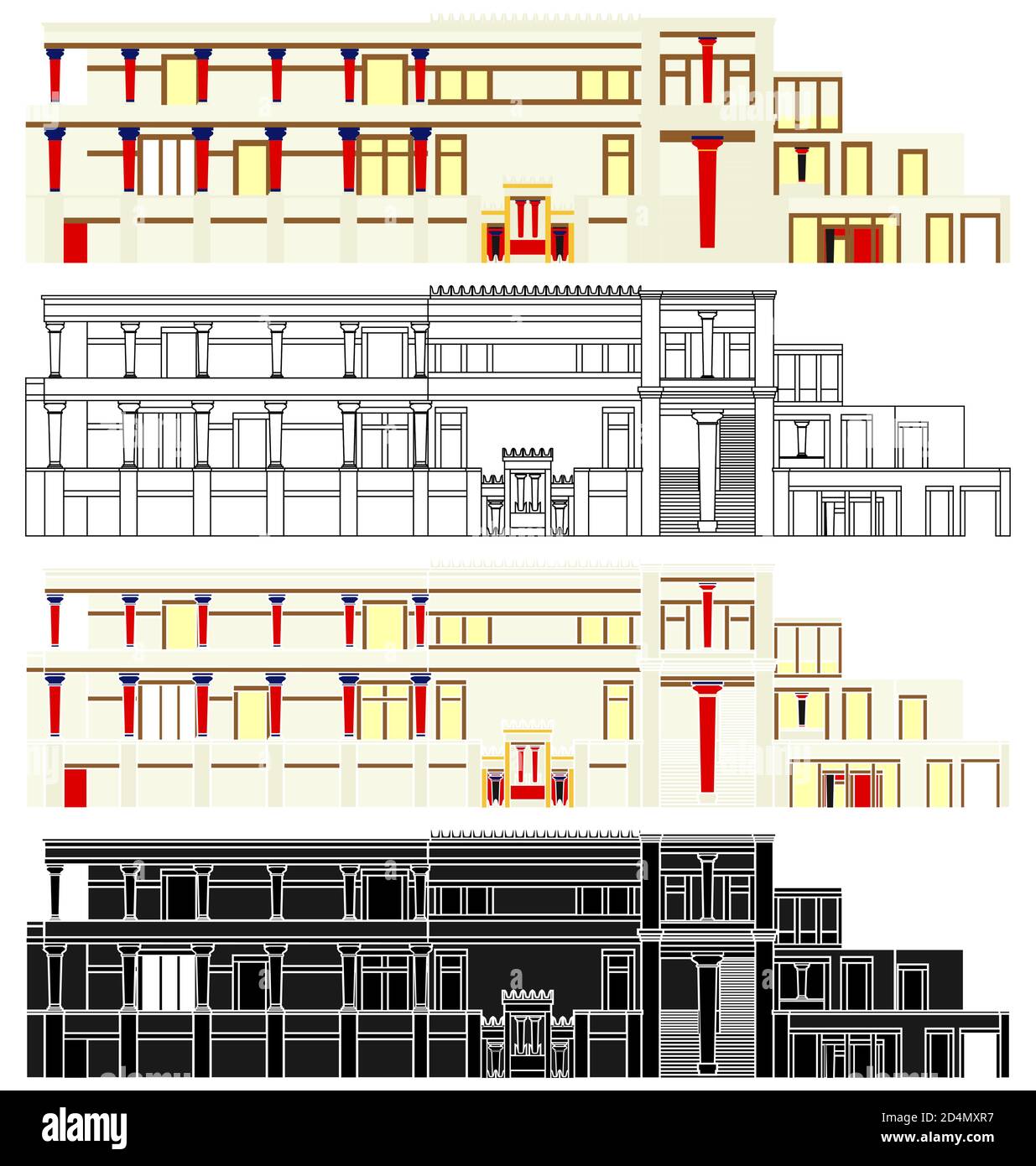 Palais de Knossos en Grèce. Illustration de Vecteur