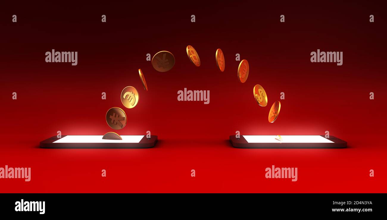Application Easy E-Payment sur smartphone à l'aide d'applications financières Banque D'Images