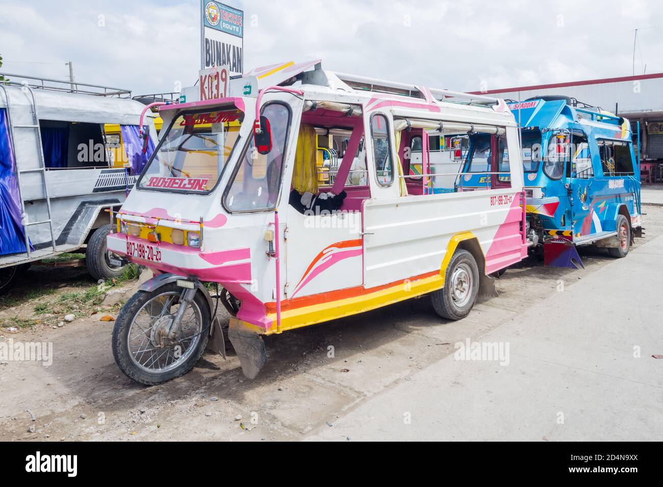 Tricycles locaux à Bantayan Island, Cebu Banque D'Images