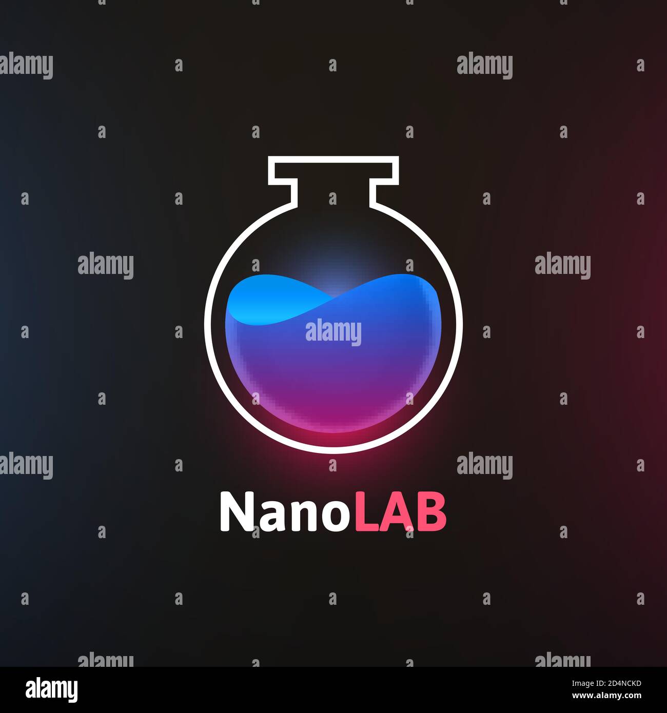 Nano lab modèle logo Illustration de Vecteur