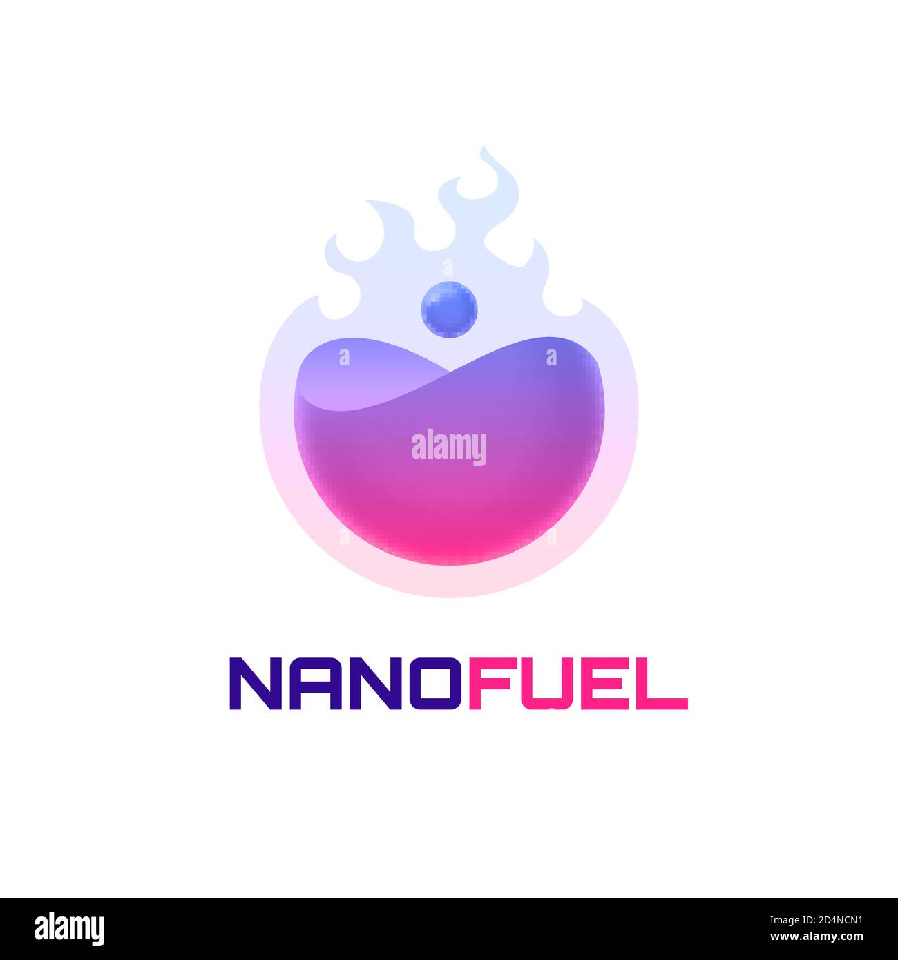 Modèle de logo nano fuel Illustration de Vecteur