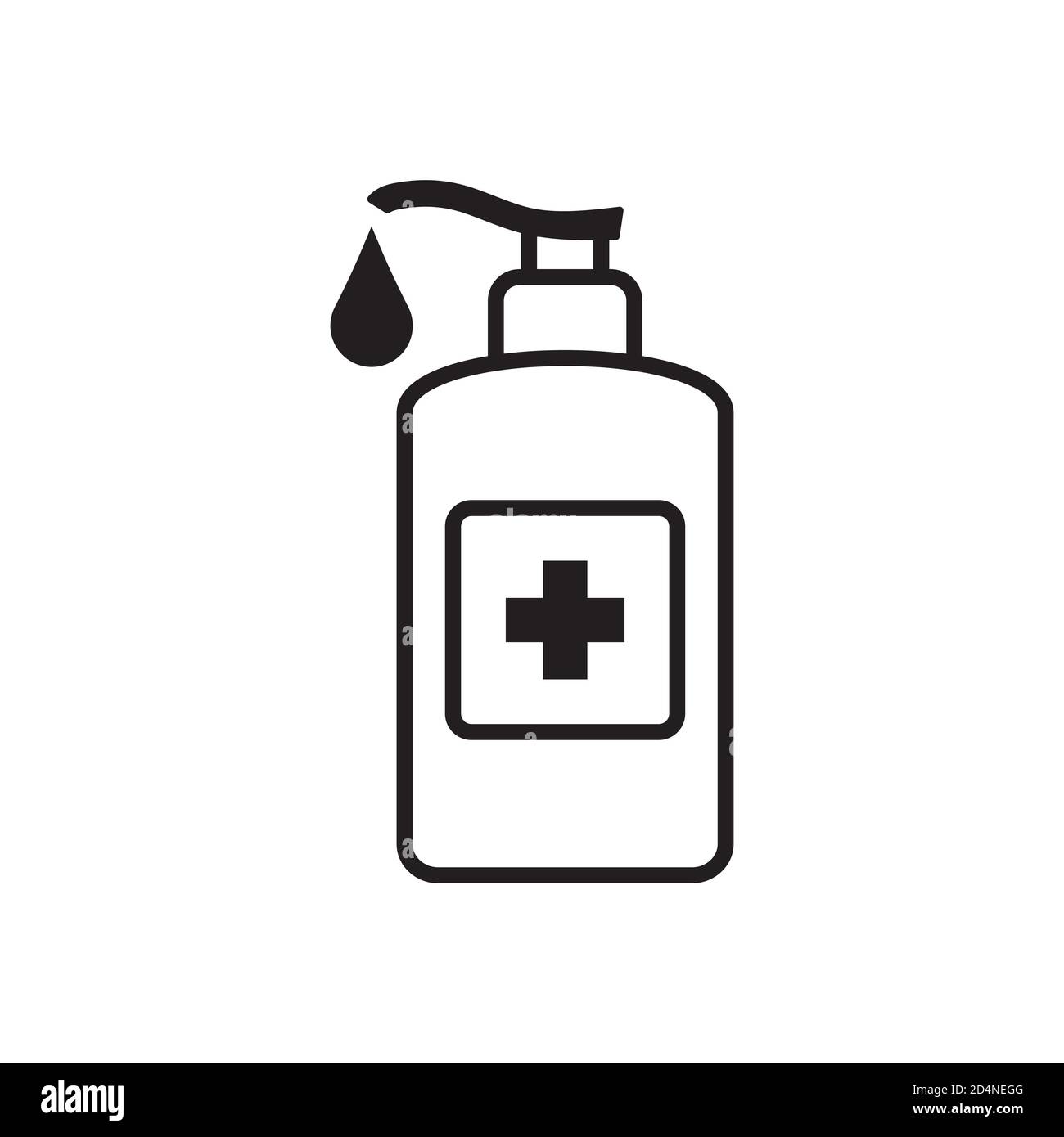 Désinfectant pour les mains, vecteur isolé Illustration de Vecteur