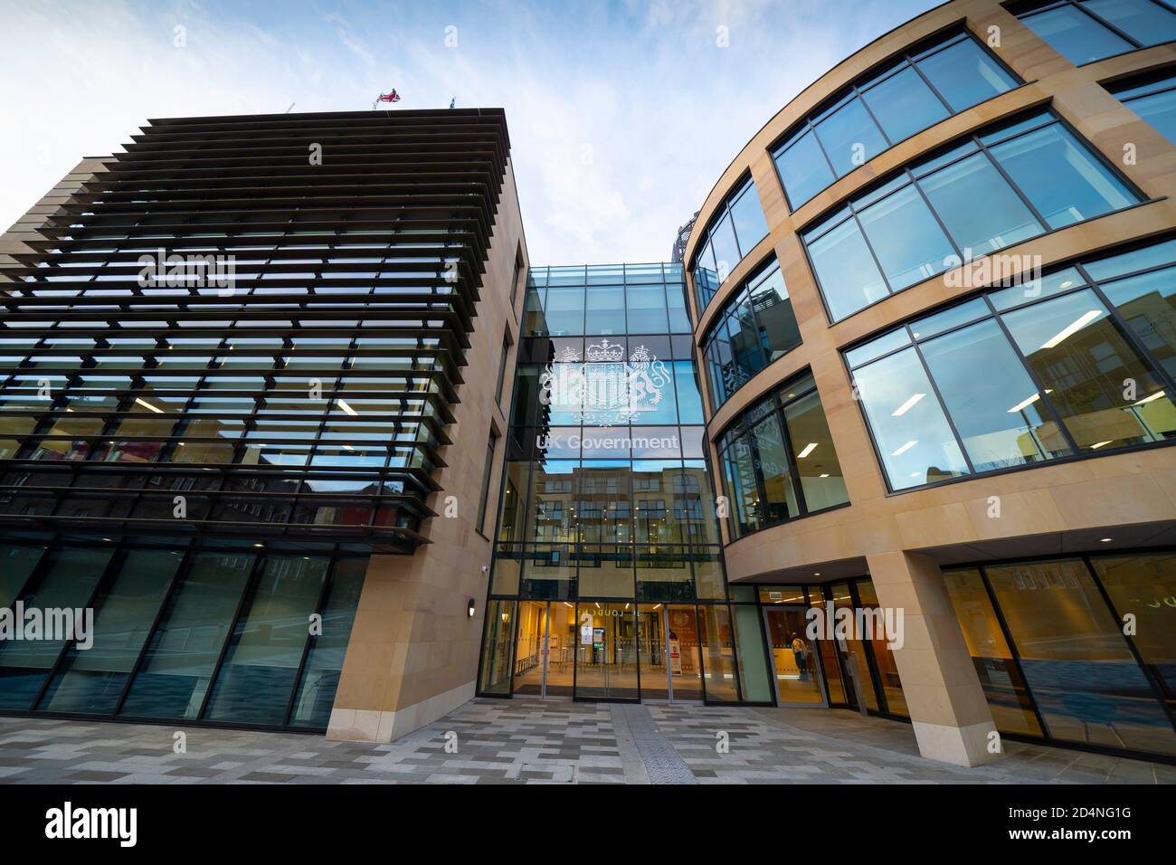 Extérieur des nouveaux bureaux du gouvernement du Royaume-Uni à Édimbourg, en Écosse, au Royaume-Uni Banque D'Images