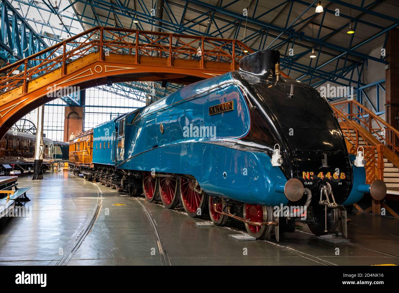 Royaume-Uni, Angleterre, Yorkshire, York, National Railway Museum, Mallard, locomotive de classe A4, détenteur du record mondial de vitesse 1938 mph Banque D'Images