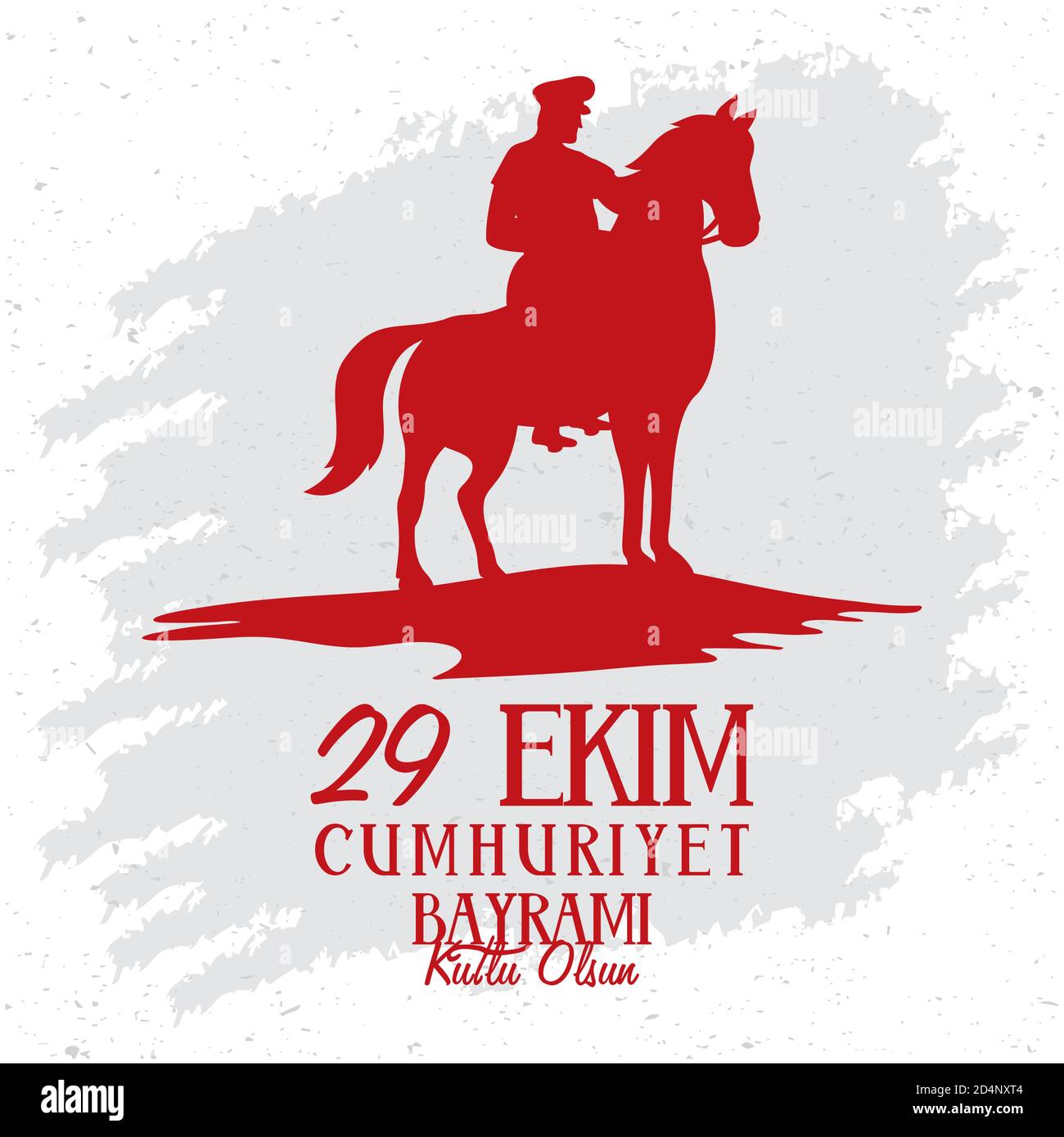 affiche de célébration ekim bayrami avec soldat en illustration de vecteur de cheval conception Illustration de Vecteur