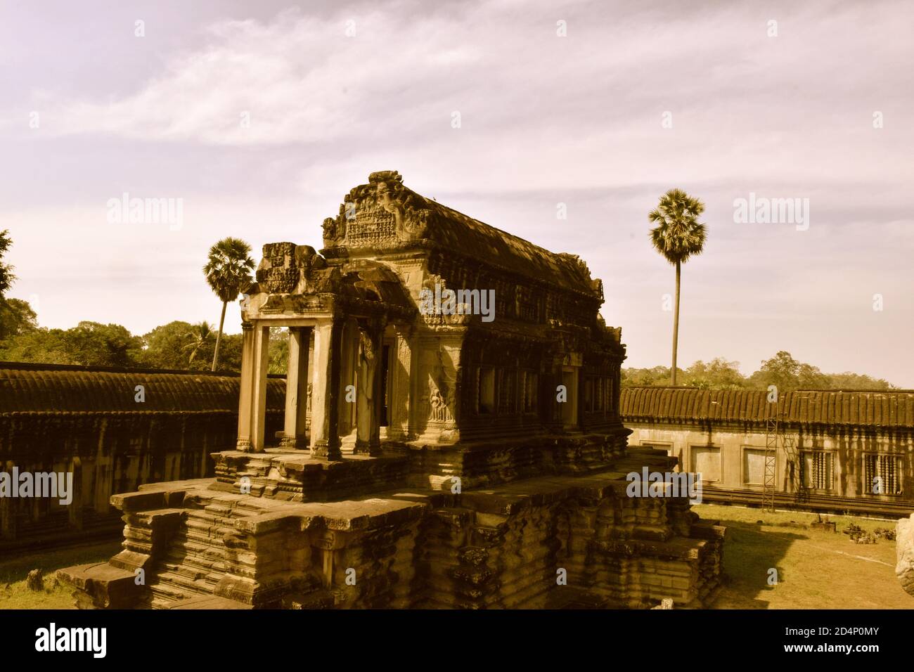 Temples d'Angkor Wat à Siem Reap, Cambodge Banque D'Images