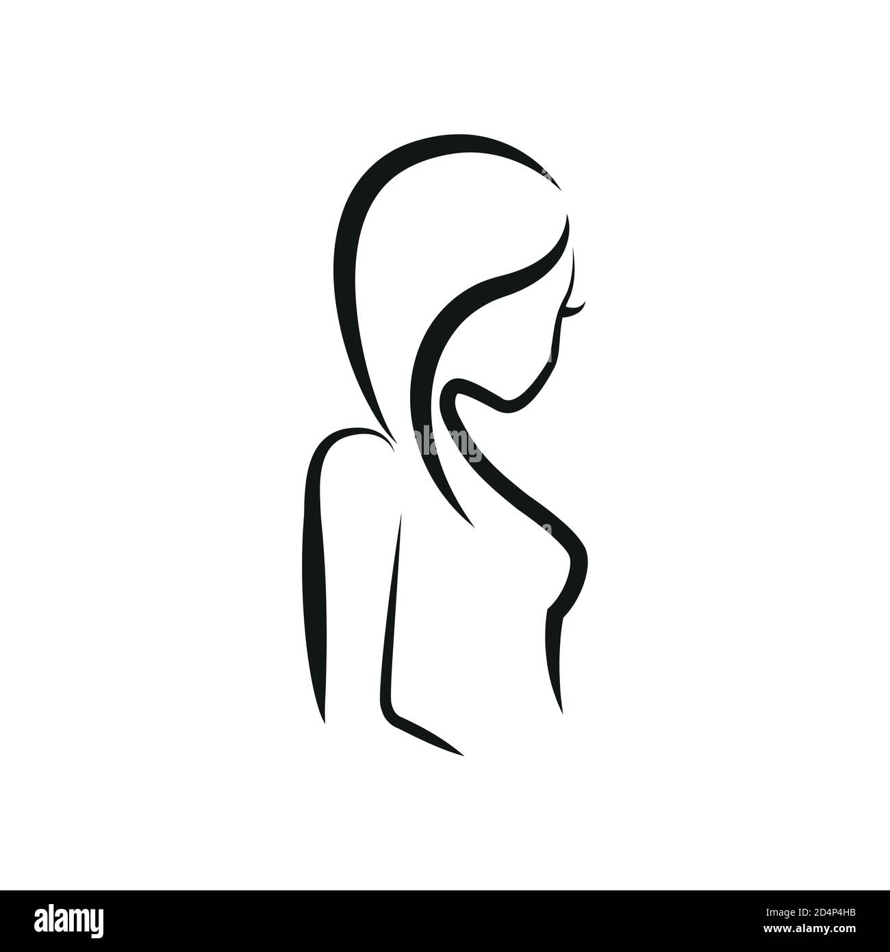 signe zodiaque simple horoscope vierge isolé sur l'illustration vectorielle blanche EPS10 Illustration de Vecteur
