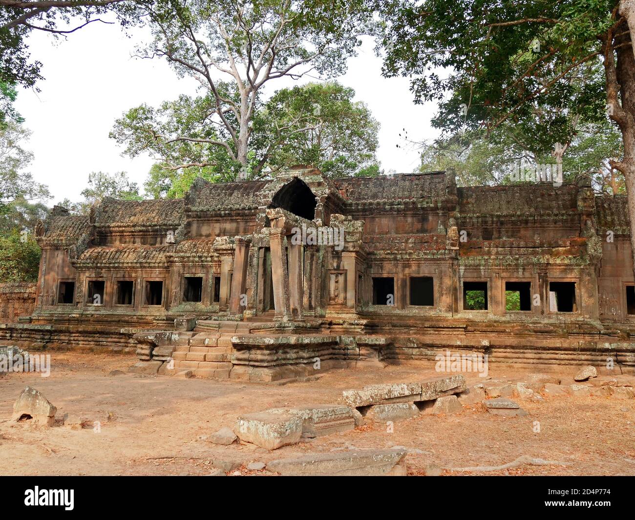 Temple d'Angkor Wat, province de Siem Reap, complexe du Temple d'Angkor classé au patrimoine mondial par l'UNESCO en 1192, construit au XIIème siècle, Cambodge Banque D'Images