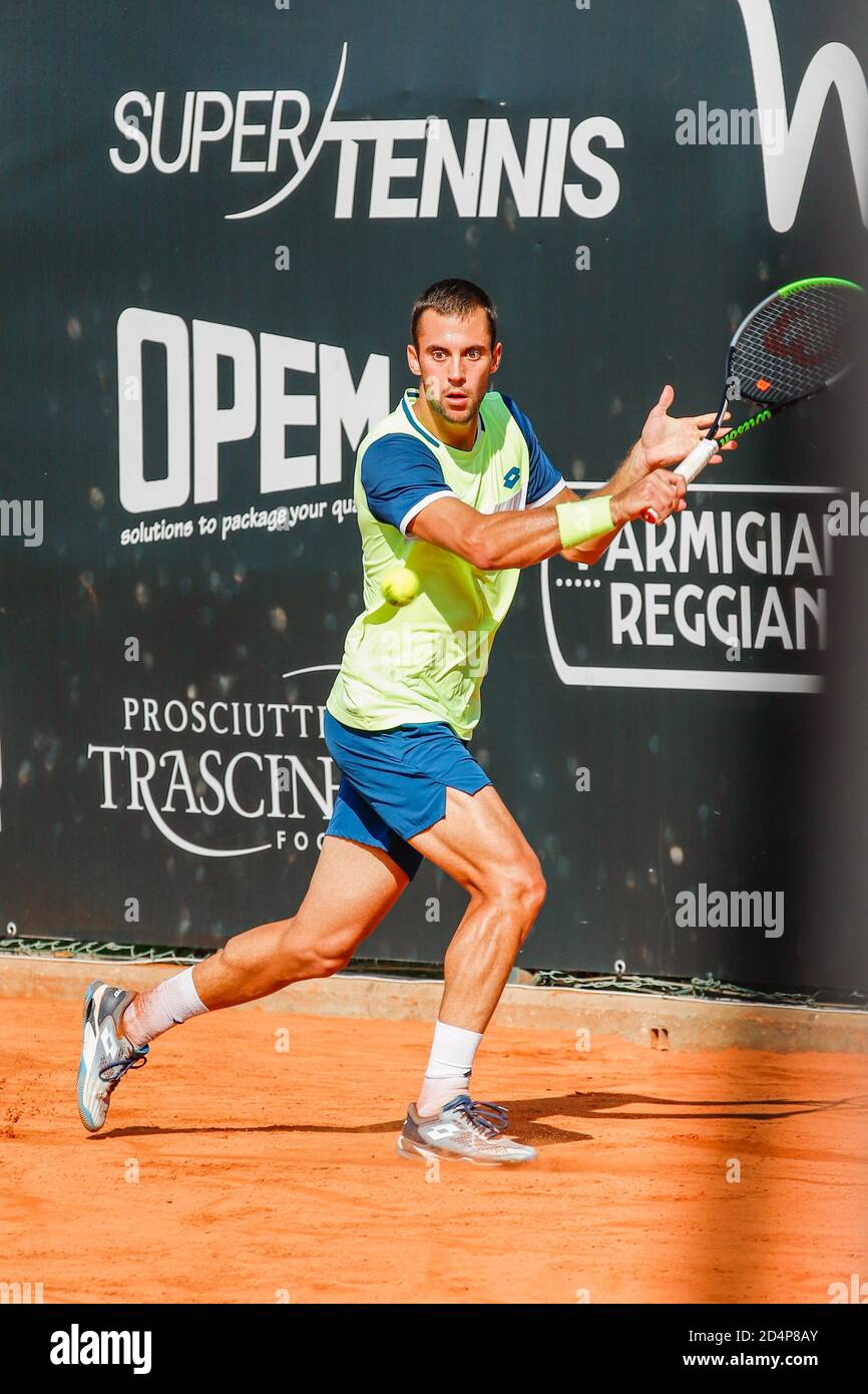 Aslo Djere pendant ATP Challenger 125 - Internazionali Emilia Romagna, tennis Internationals, parme, Italie, 09 Oct 2020 crédit: LM/Roberta Corradin Banque D'Images