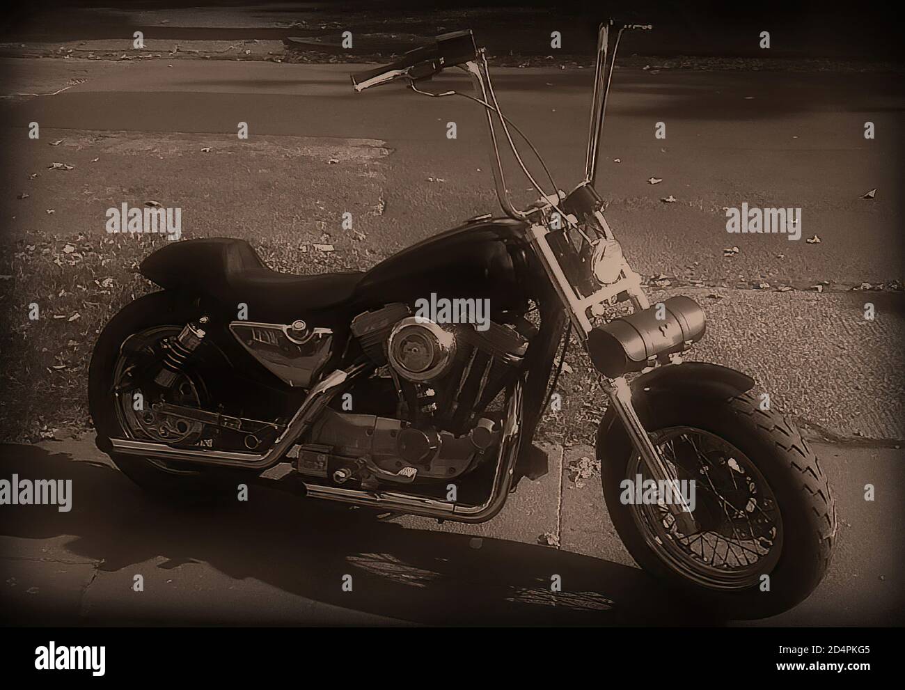 Vieux harley davidson Banque de photographies et d’images à haute ...