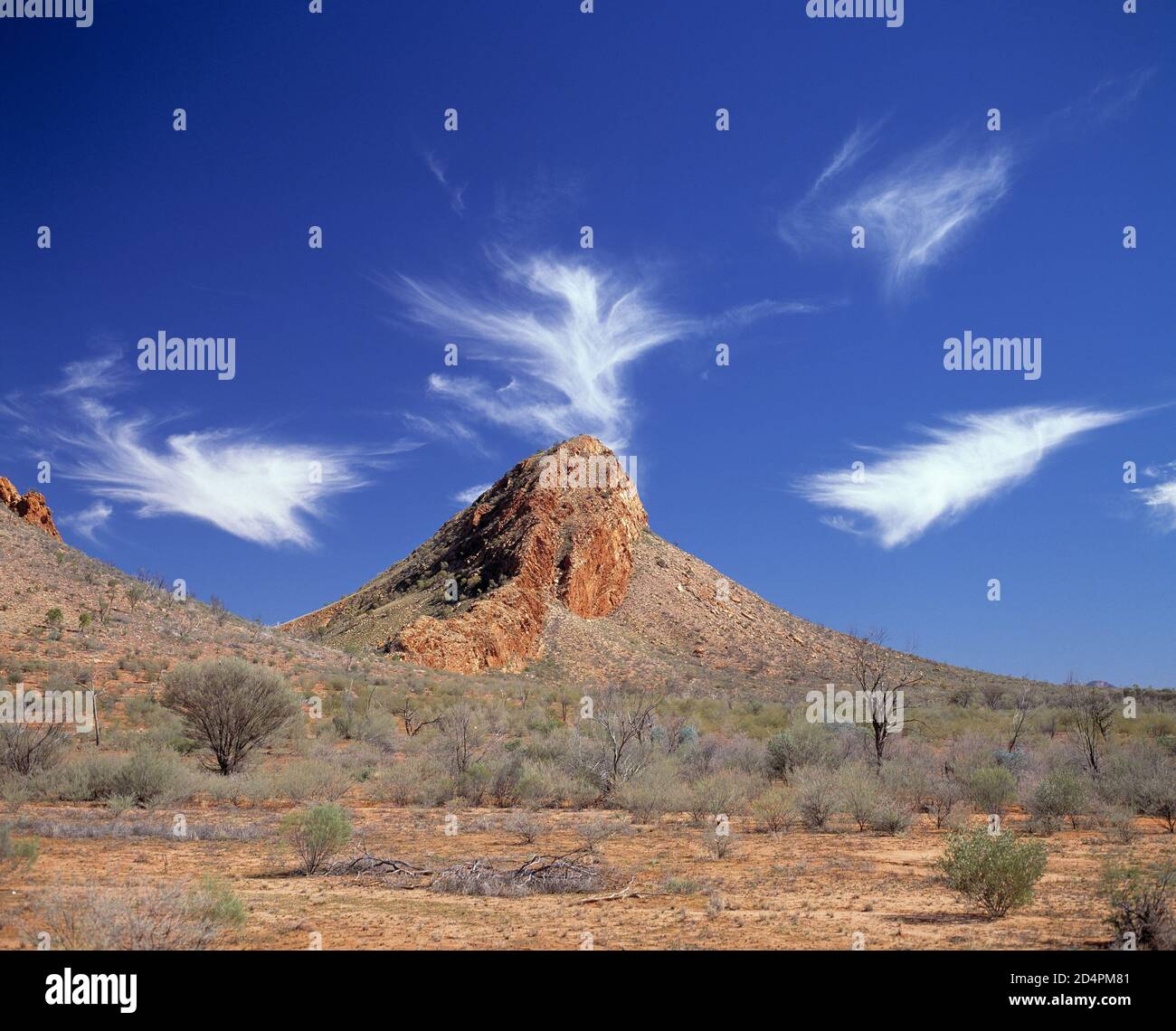 Australie. Territoire du Nord. Région d'Alice Springs. West Macdonnell Ranges. Haasts Bluff. Banque D'Images