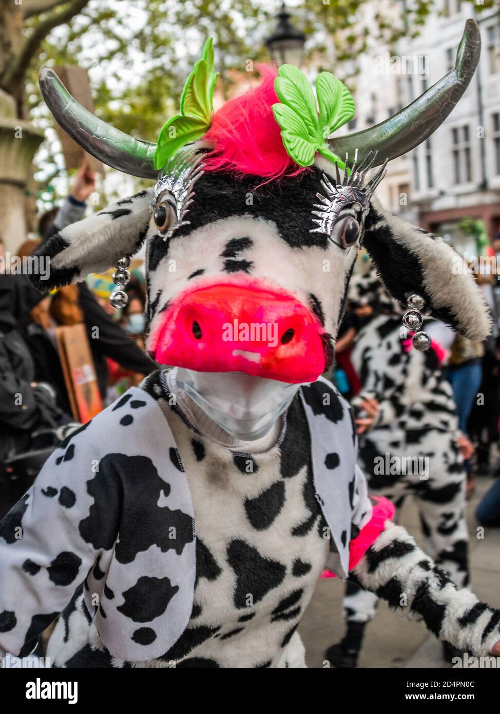 Londres, Royaume-Uni. 10 octobre 2020. Assez d'ecocide - extinction protestation de la rébellion contre la destruction de la forêt amazonienne à l'ambassade du Brésil. Cette journée s'inscrit dans le cadre d'une journée mondiale d'action pour Amazon. Crédit : Guy Bell/Alay Live News Banque D'Images
