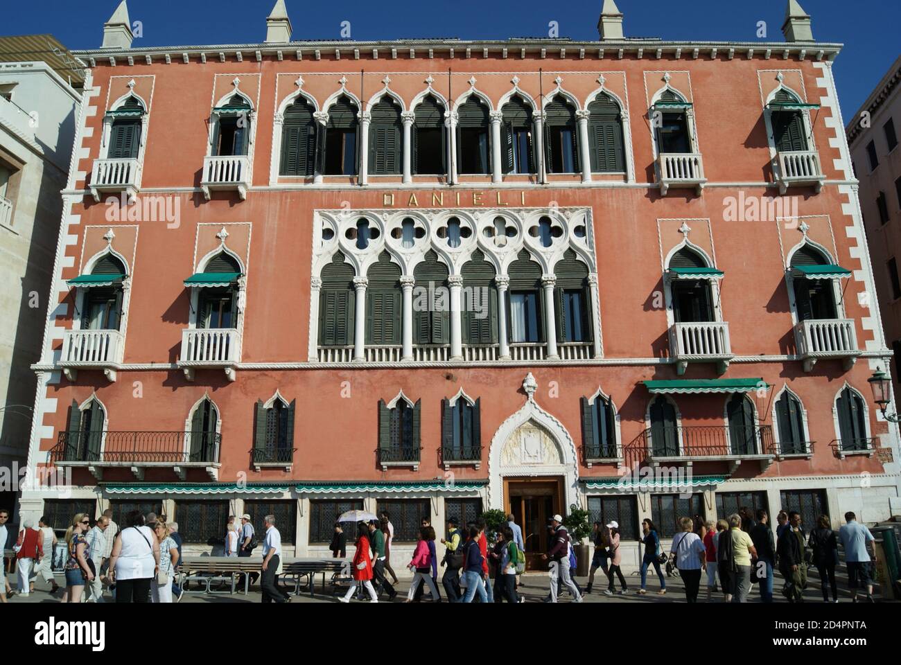 Venise, Italie - septembre 2010 : l'hôtel Danieli est un hôtel de luxe au Riva degli Schiavoni, surplombant la lagune vénitienne Banque D'Images