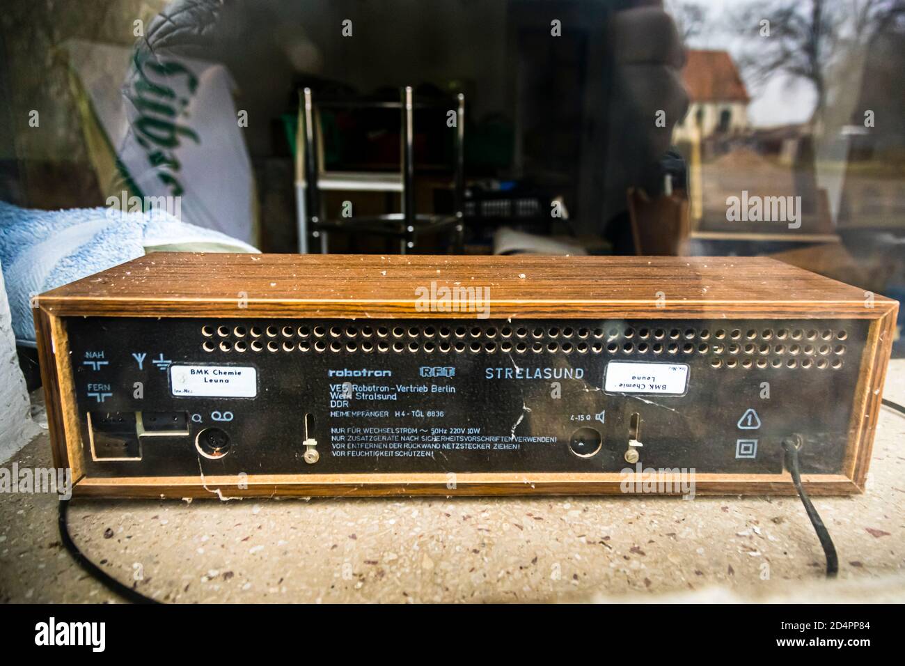 Arrière de la radio Robotron RFT Werk Stralsund DDR, Röbel-Müritz, Allemagne Banque D'Images