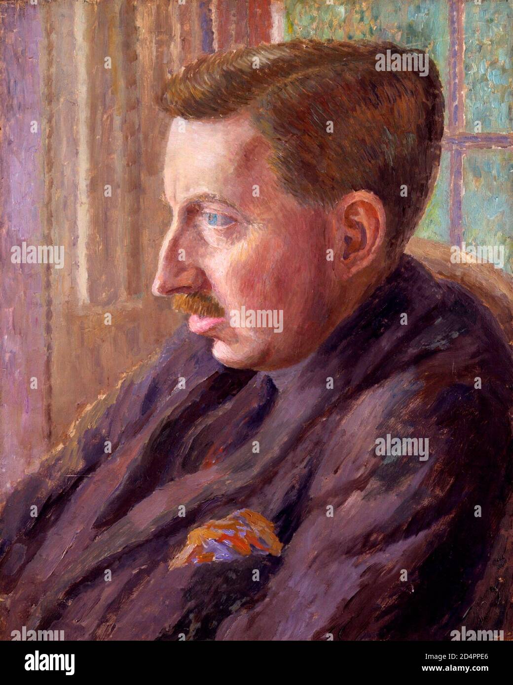 E. M. Forster. Portrait de l'écrivain anglais Edward Morgan Forster (1879-1970) par Dora Carrington, huile sur toile, vers 1924/5 Banque D'Images