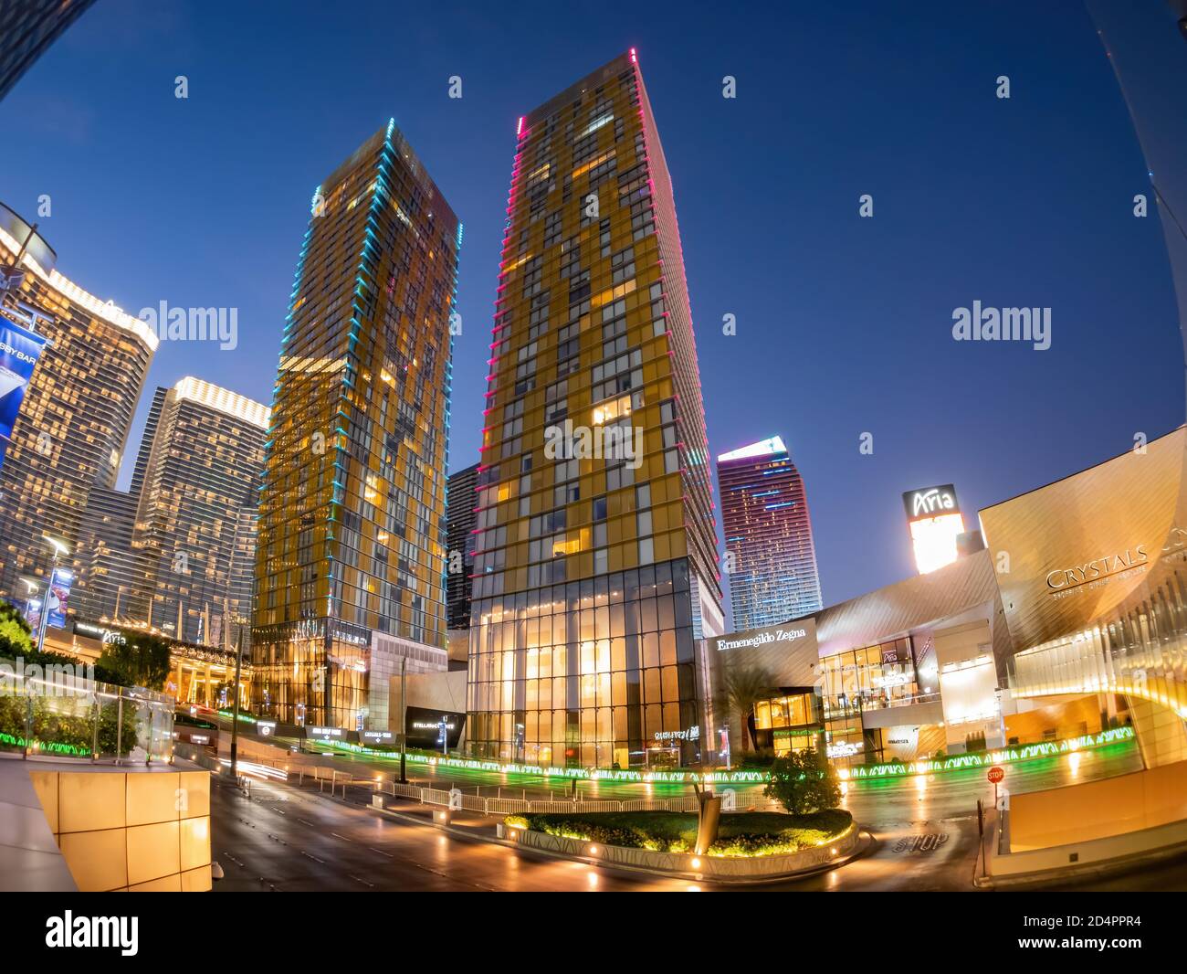 Las Vegas, 25 septembre 2020 - vue extérieure du complexe Aria Banque D'Images