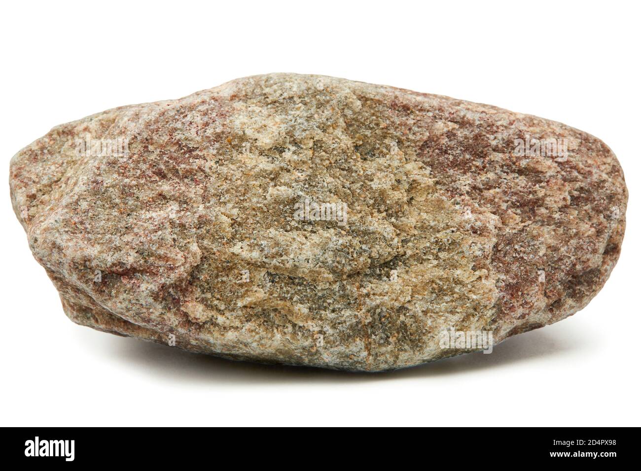 Grande pierre rocher isolé sur un fond blanc. Banque D'Images