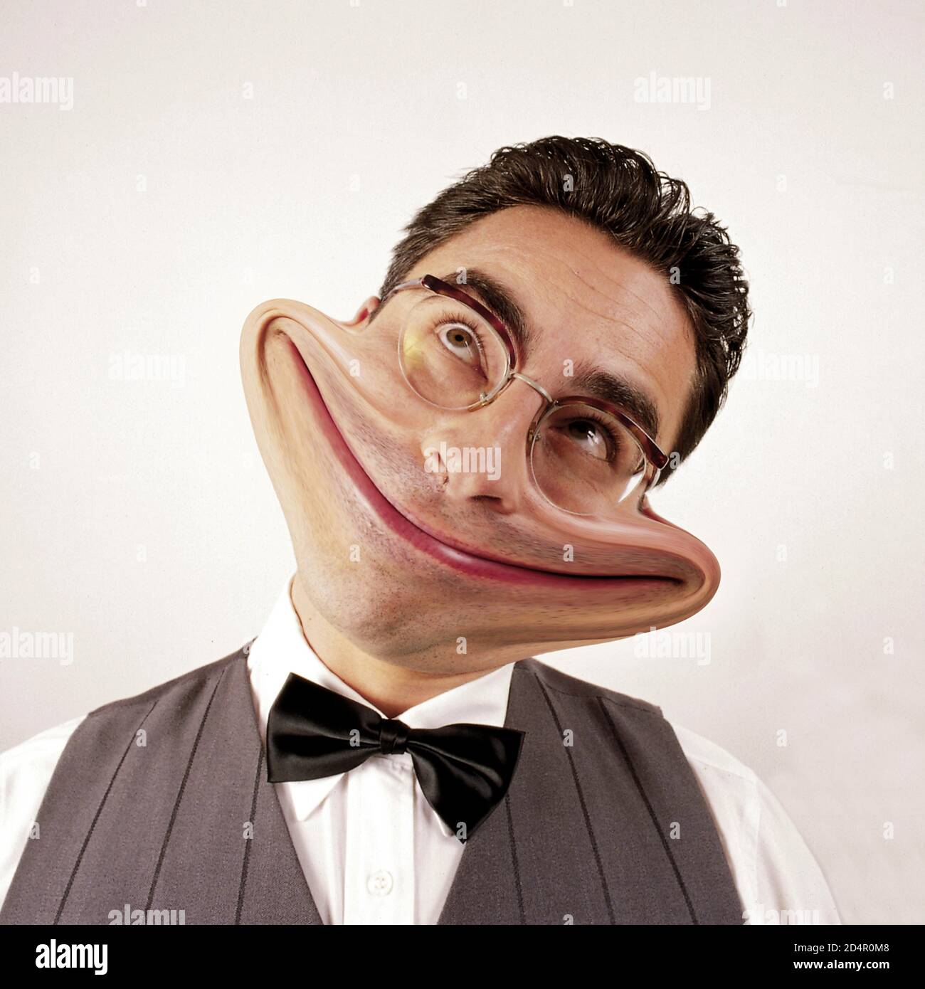 Photo caricature, grimaces, homme grinning, Berlin, Allemagne, Europe Banque D'Images