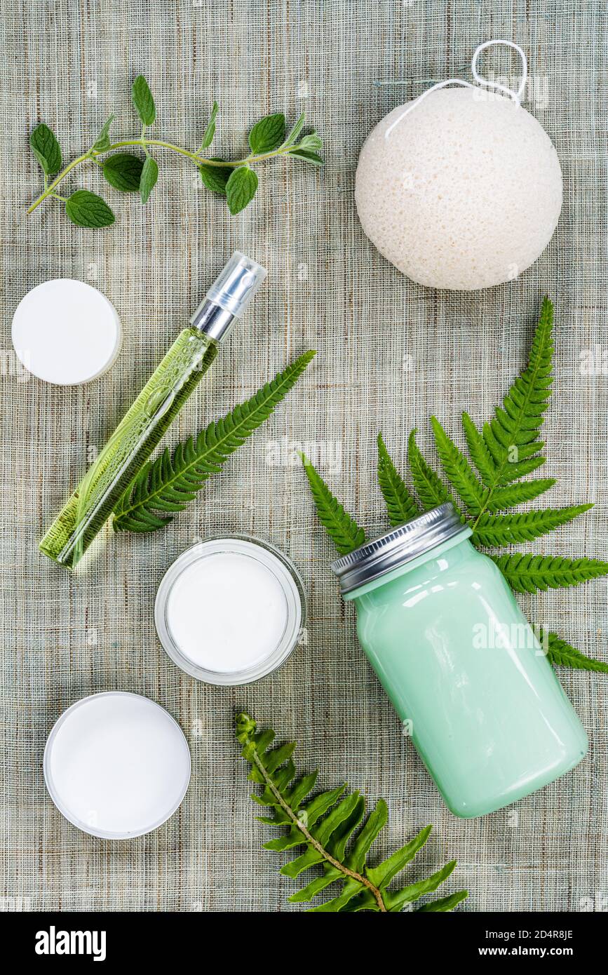 Des cosmétiques biologiques. Banque D'Images