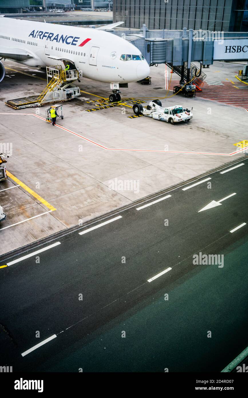 Air France, aéroport Charles de Gaulle, Roissy France. Banque D'Images